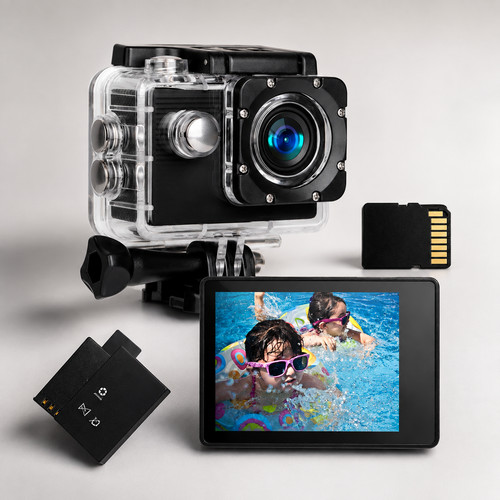 Action cam 1080p impermeabile - 1080p,